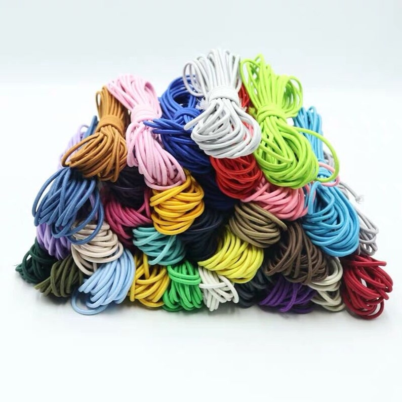 Round Elastic Cord 2.5mm 21 Colors Option Etsy