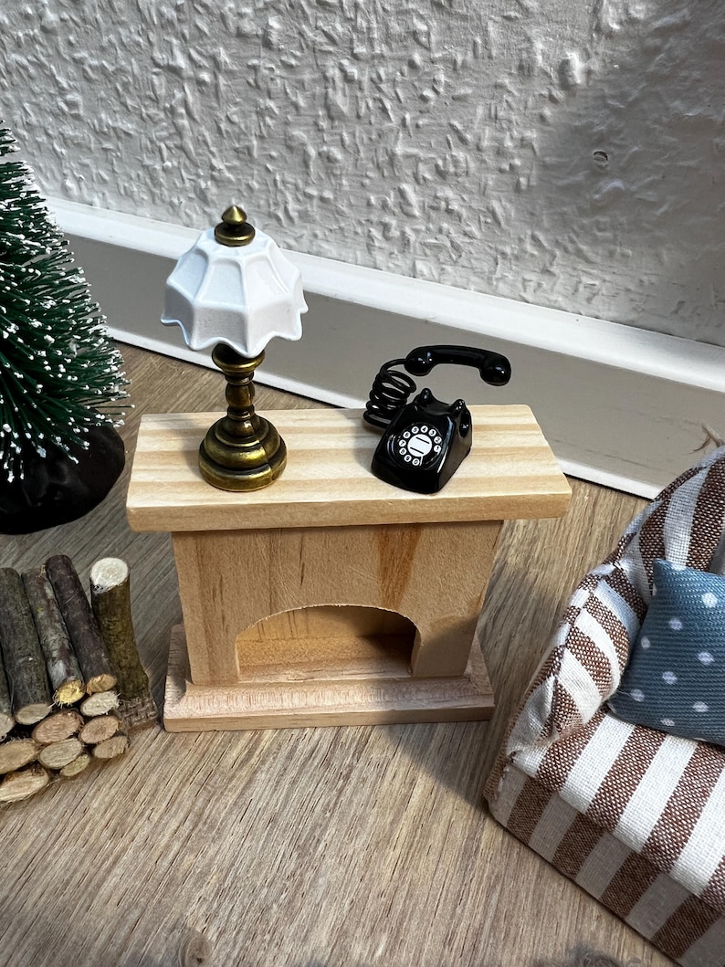 SIXRUN Miniatur Kerzenleuchter Lampe – Batteriebetrieben – Für Puppenhaus Wohnzimmer, Schlafzimmer, Esszimmer – Glas & Eisen – Schwarz