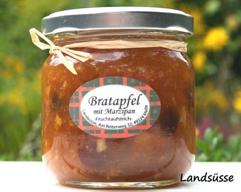 Bratapfel mit Marzipan (Fruchtaufstrich)