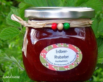 Strawberry-rhubarb fruit spread