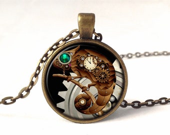 Steampunk necklace, 0574PB