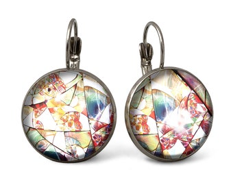 STAINED GLASS Big Earrings, 0116ERS