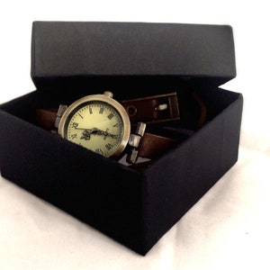 Reloj pulsera de cuero Steampunk gato 0582WDB imagen 2