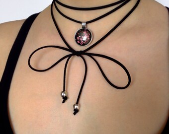 Choker retro kwiaty, 0214CHPS