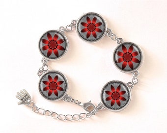 Bracelet RED FLOWER,  Jewellery, 0124BS