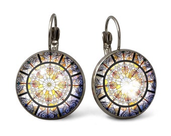 STAINED GLASS Big Earrings, 0741ERS