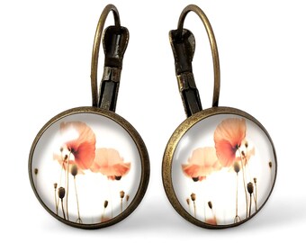 Boucles d'oreilles COQUELICOTS ROUGES, 0165ERB