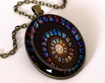 Stained glass Big Necklace, 0930OPB