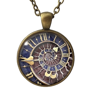 STEAMPUNK PHOTO WATCH Necklace, 0350PB