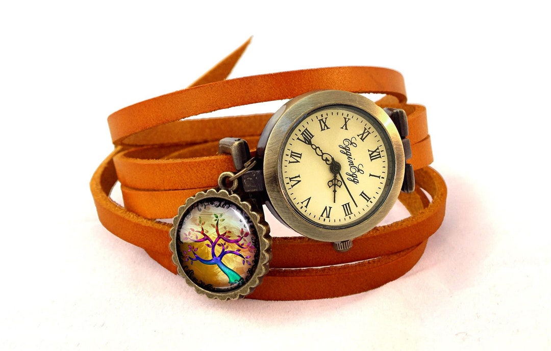 Leather Watch Bracelet Autumn Tree 0607WLB6 Etsy UK
