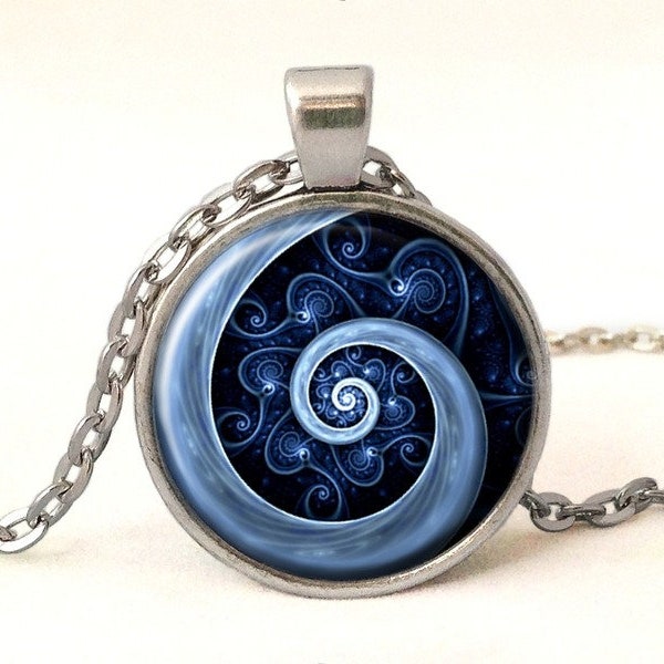 Pendentif Spirale Bleue, 0115POS