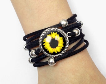 Zonnebloem armband - 0388