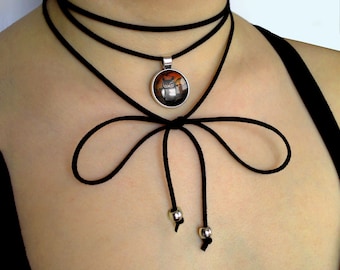 Choker búho del steampunk