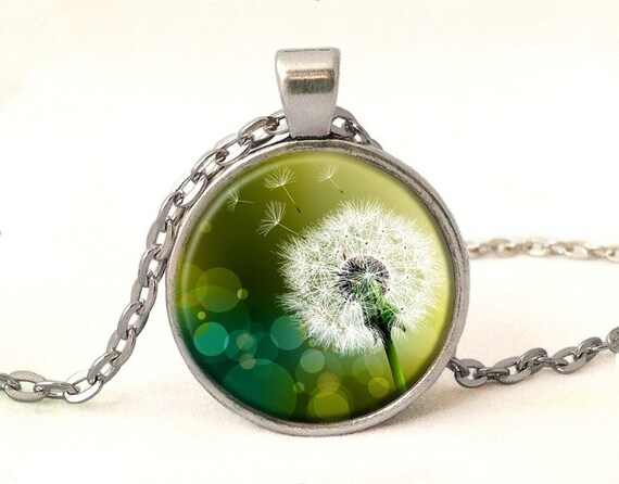 Dandelion Necklace, Dandelion Pendant, 0395POS - Etsy