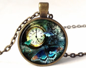 Romantic steampunk necklace, 0449PB