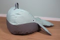 Beanbag William the Whale, filled with EPS beads, free embroidery