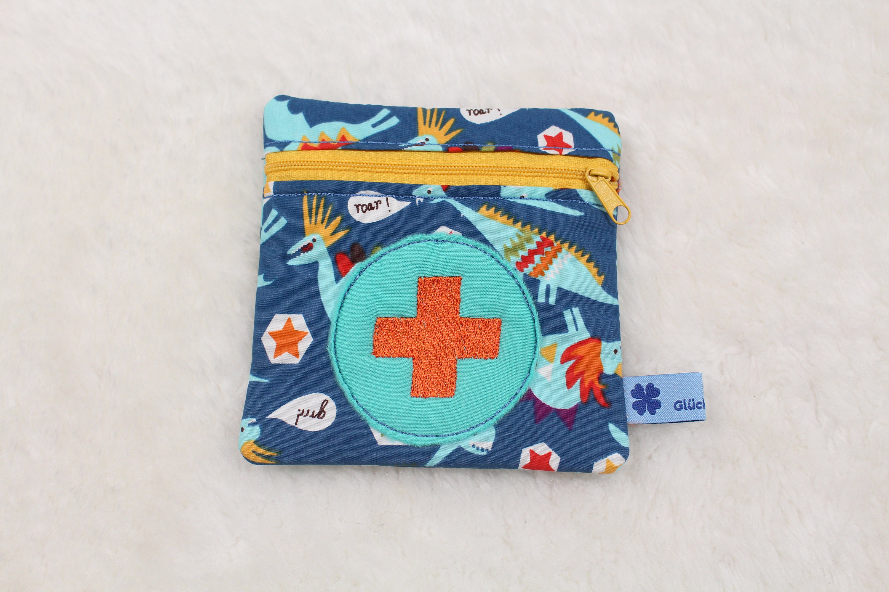 LONGXIN Dino-Kosmetiktasche – Süße Make-up-Tasche Für Dino-Fans | Wasserdicht, Großer Reißverschluss | Geschenk Für Frauen & Mädchen