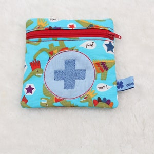 Erste-Hilfe-Täschchen "Dinosaurier", Notfalltasche, Kindertäschchen, Reiseapotheke, Spielplatz, Pflastertasche, Medizintasche