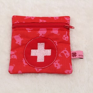 Erste-Hilfe-Täschchen "PüDorf", Notfalltasche, Kindertäschchen, Reiseapotheke, Spielplatz, Pflastertasche, Medizintasche