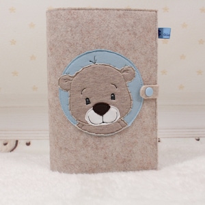 U-Hefthülle "Bruno Bär", personalisierte Untersuchungshefthülle, Geschenk, Geburt