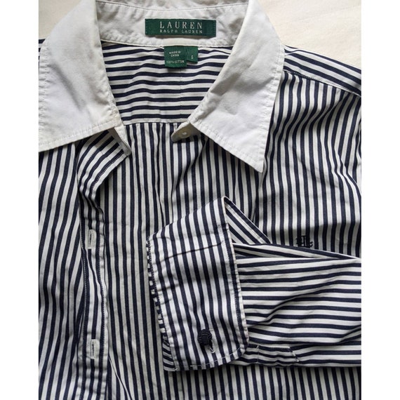 Vintage Ralph Lauren Classic Striped Women's Butt… - image 4