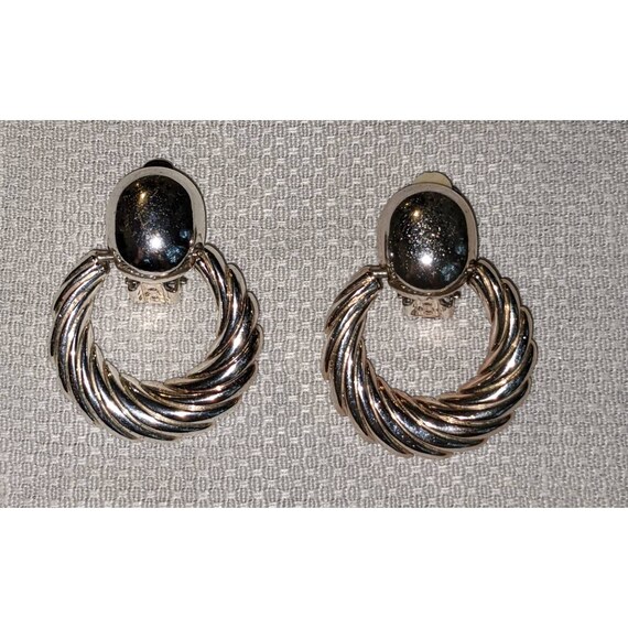 Boucles D'oreilles Clips Argent Vintage - Paire - Occasion (sans Marque)