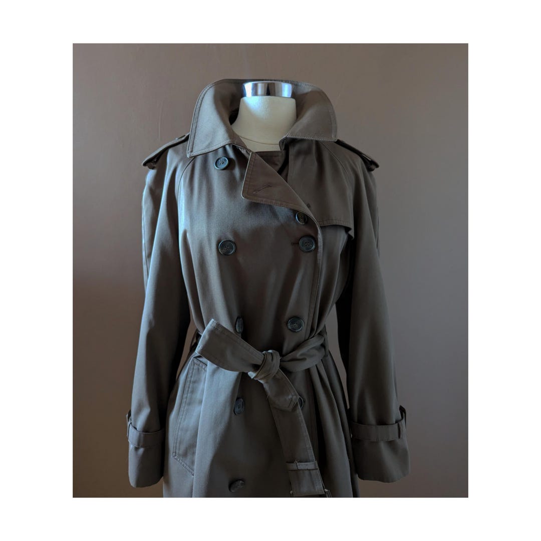 Vintage Women's Classic Trench Coat W/ Removable Wool Lining - Etsy