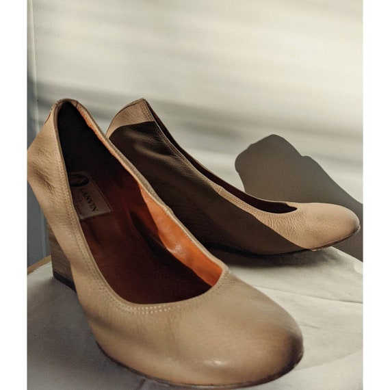 Vintage Lanvin Ballerina Wedge Pumps - image 10