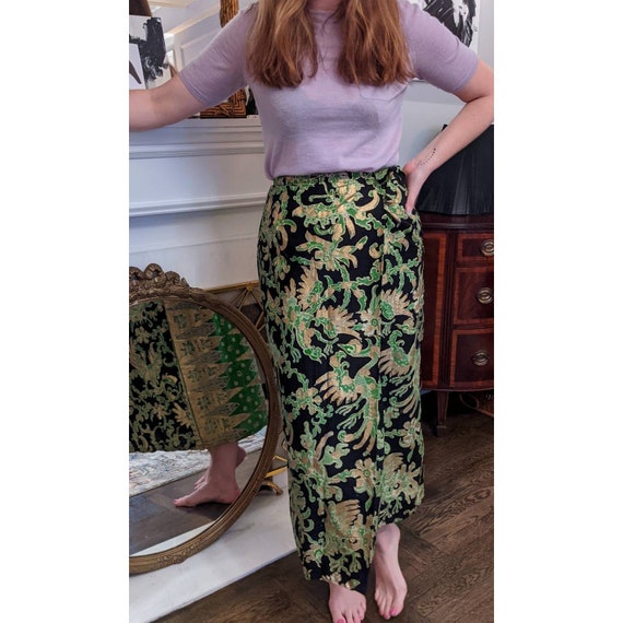 Vintage Hand Painted Wrap Skirt - image 1