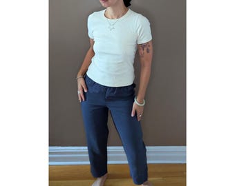 Vintage Women's Linen Straight-Leg Pants