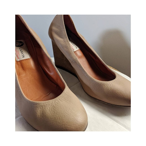 Vintage Lanvin Ballerina Wedge Pumps