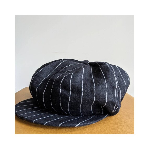 Vintage Pinstriped Newsboy Cap