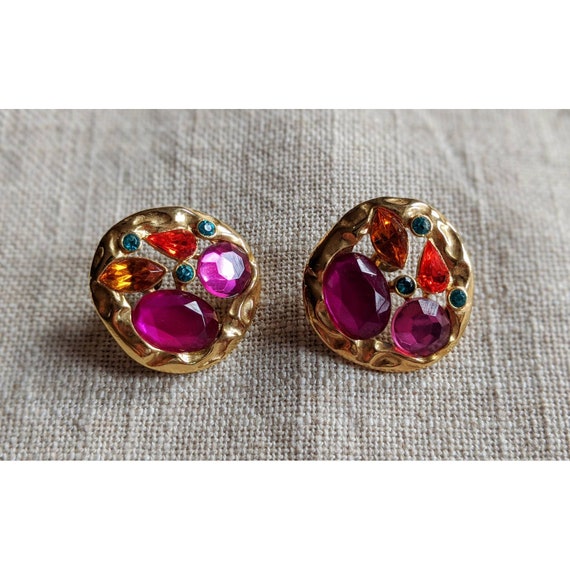 Vintage Gold Tone Earrings - image 1