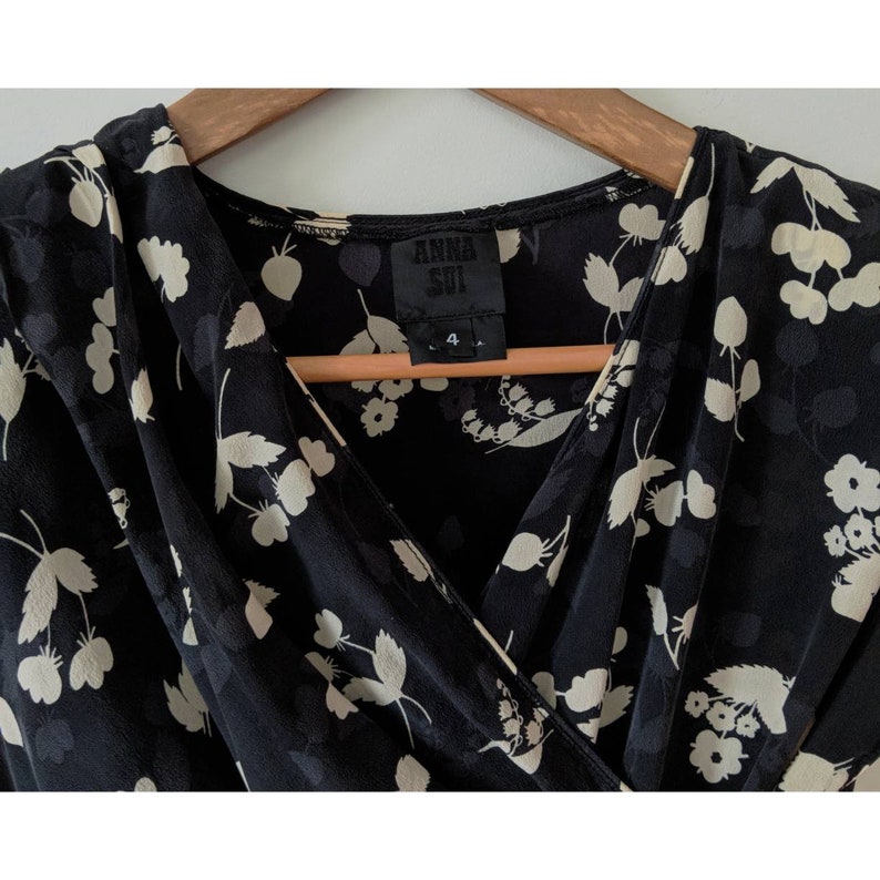 Vintage Anna Sui Silk Peplum Blouse image 4