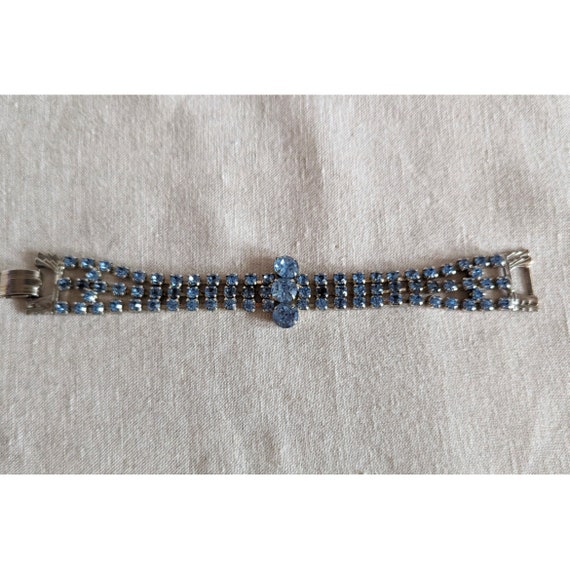 Vintage Ice Blue Rhinestone Bracelet