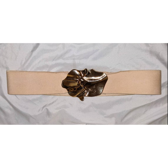 Vintage Belt With Goldtone Unique Statement Belt B