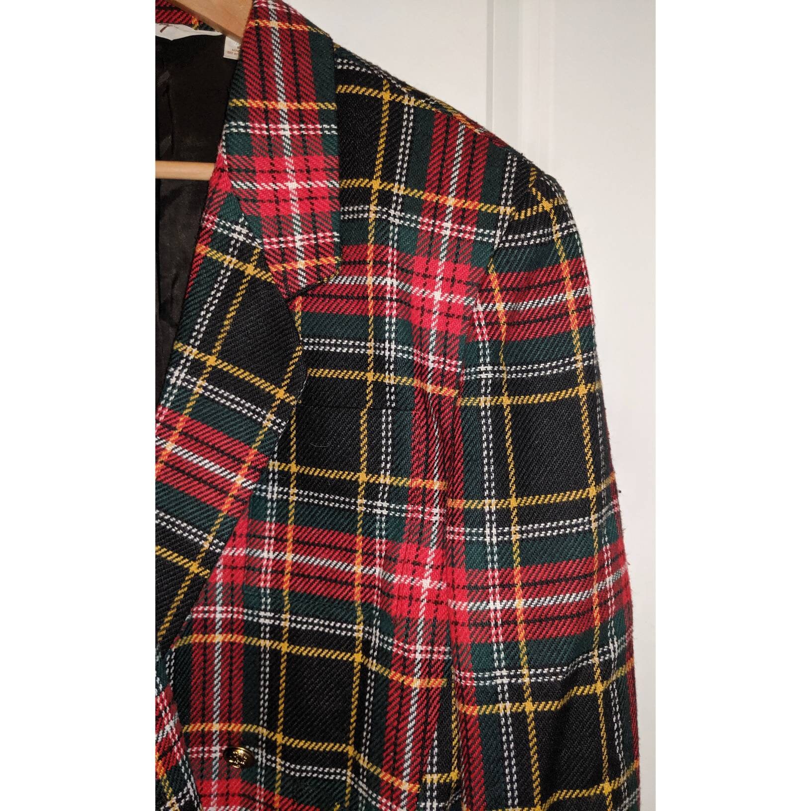 mens plaid blazer vintage
