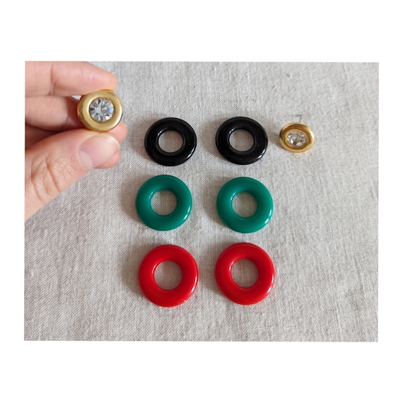 Kenneth Jay Lane Stud Earrings w/ Interchangeable… - image 2