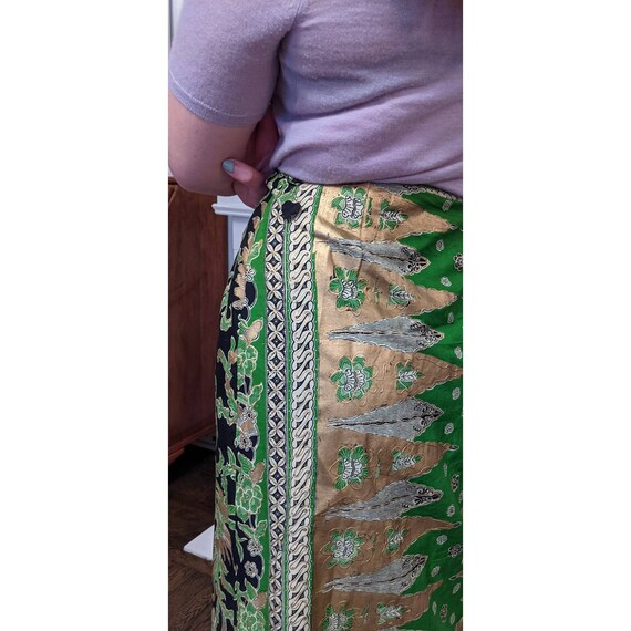 Vintage Hand Painted Wrap Skirt - image 3