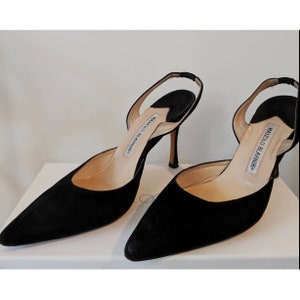 Vintage Manolo Blahnik Seude Slingback Pump