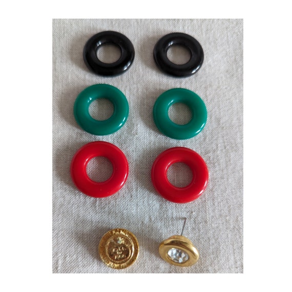 Kenneth Jay Lane Stud Earrings w/ Interchangeable… - image 5