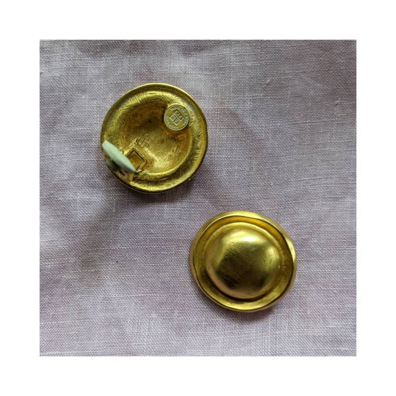 Vintage Givenchy Paris Clip On Earrings - image 4