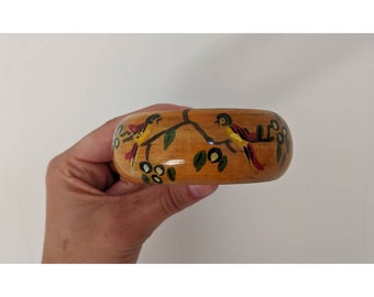 Vintage Hand Painted Wooden Bangle