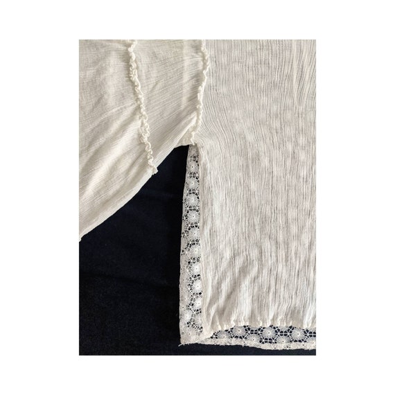 Vintage SANDRO Paris White Sheer Blouse - image 6