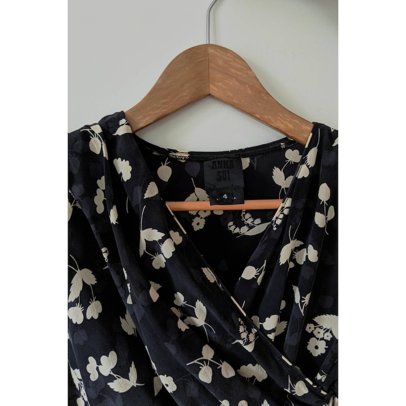 Vintage Anna Sui Silk Peplum Blouse image 3