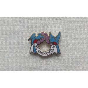 Vintage Enamel Pinback Pin