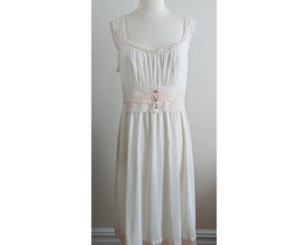 Vintage Lingerie Nightgown with Lace Detailing