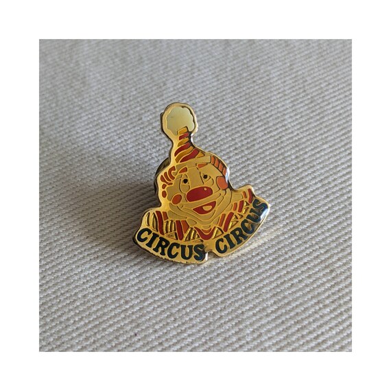 Vintage Clown + Circus Pinback Pin - image 2