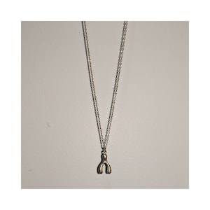 Vintage Thin Silver Chain Charm Necklace