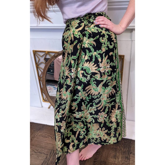 Vintage Hand Painted Wrap Skirt - image 5